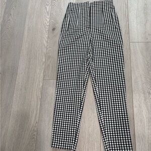 Zara Black & White Gingham Skinny Pants